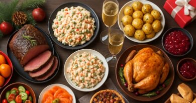 Новый год стол застолье русская кухня _