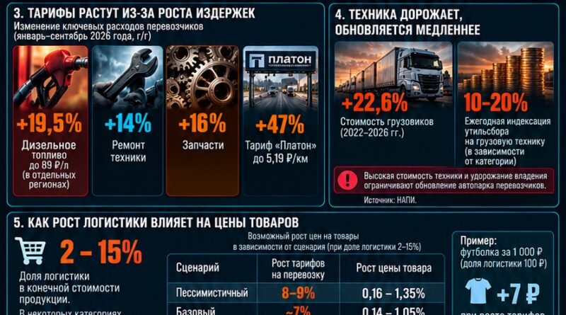 Грузов становится меньше, доставка дорожает: почему независимые перевозчики уступают рынок торговым сетям и маркетплейсам