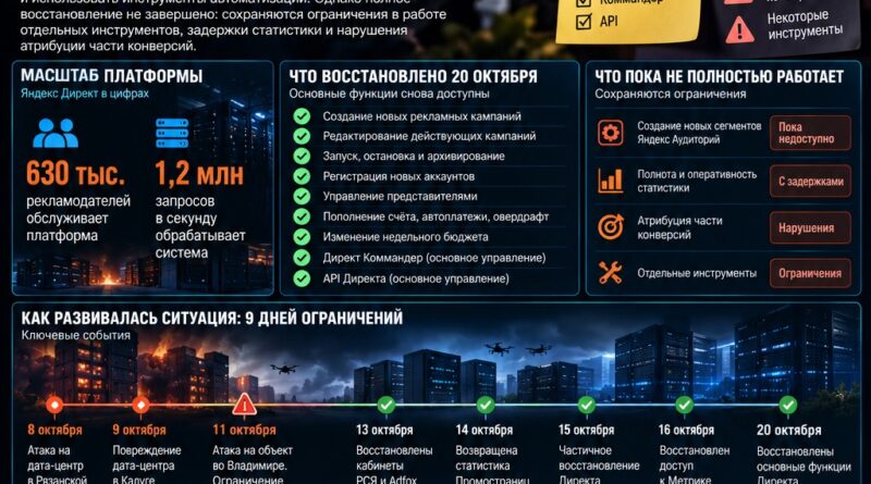 EHR_Яндекс Директ восстановление после атаки на ЦОД