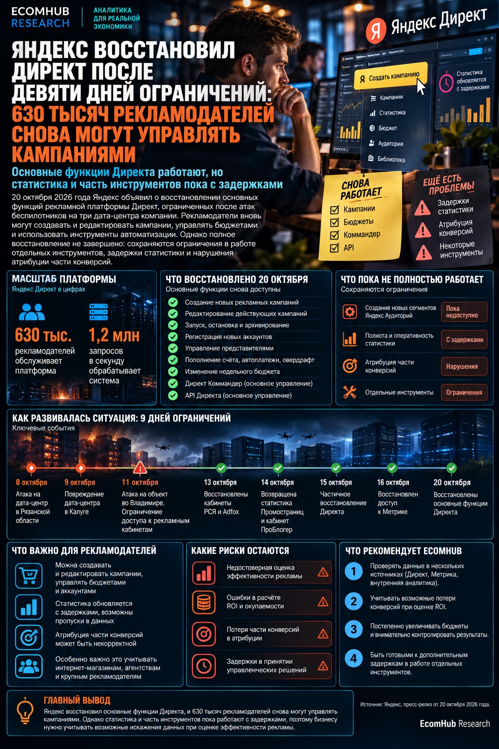 EHR_Яндекс Директ восстановление после атаки на ЦОД